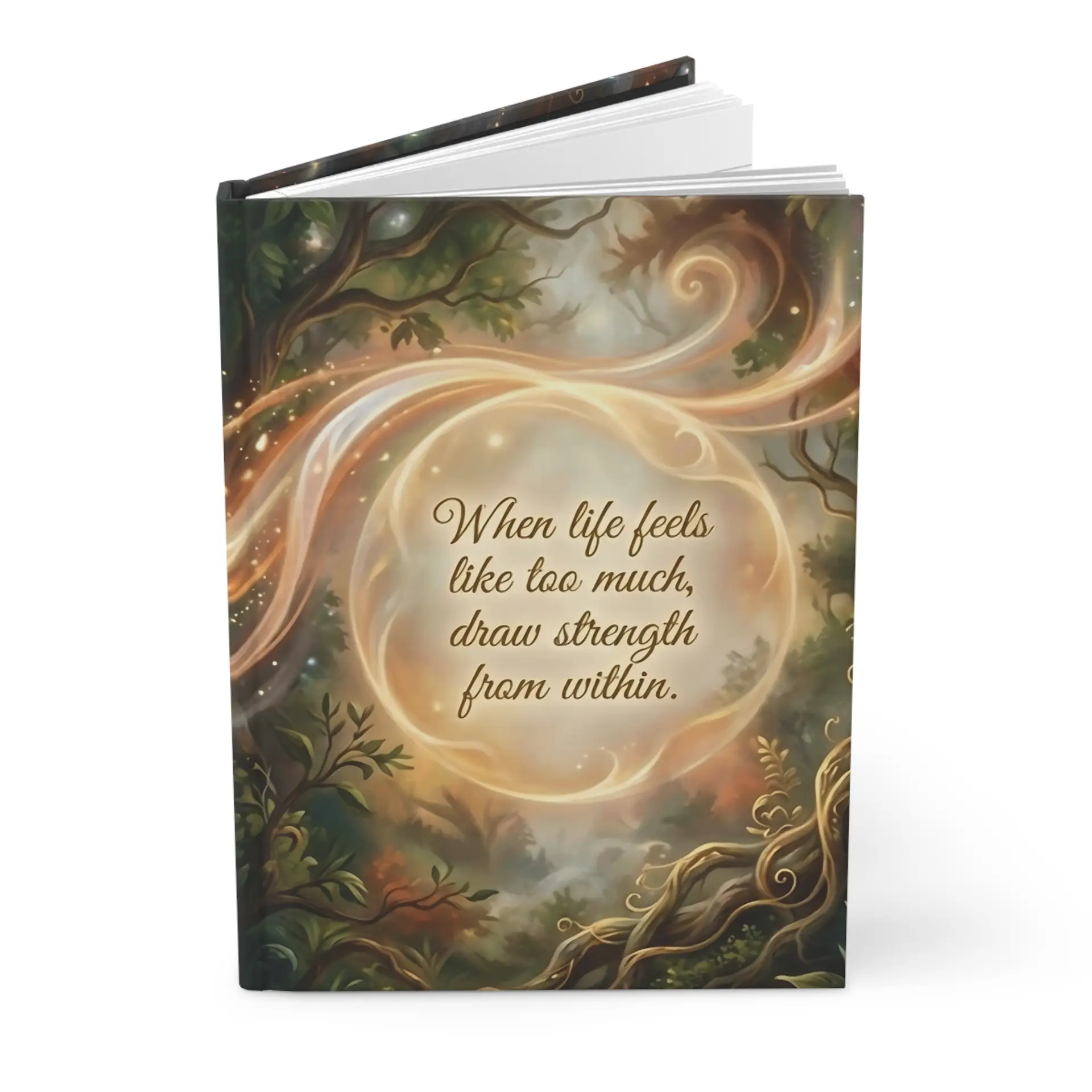 A Draw Strength from Within | Spiritual Hardcover Journal | Lined Pages - Image 3