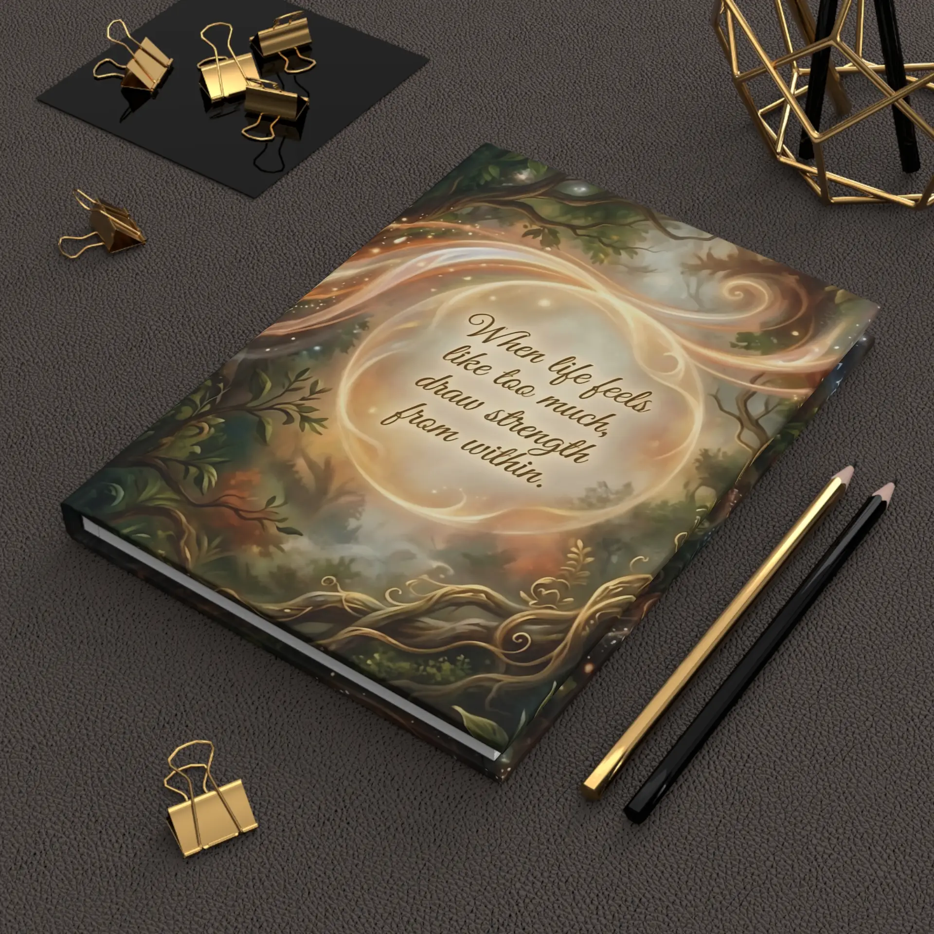 A Draw Strength from Within | Spiritual Hardcover Journal | Lined Pages - Image 6