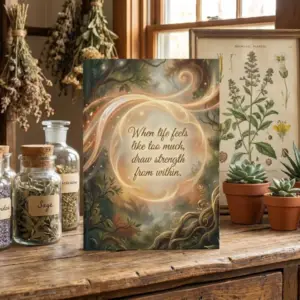 A Draw Strength from Within | Spiritual Hardcover Journal | Lined Pages