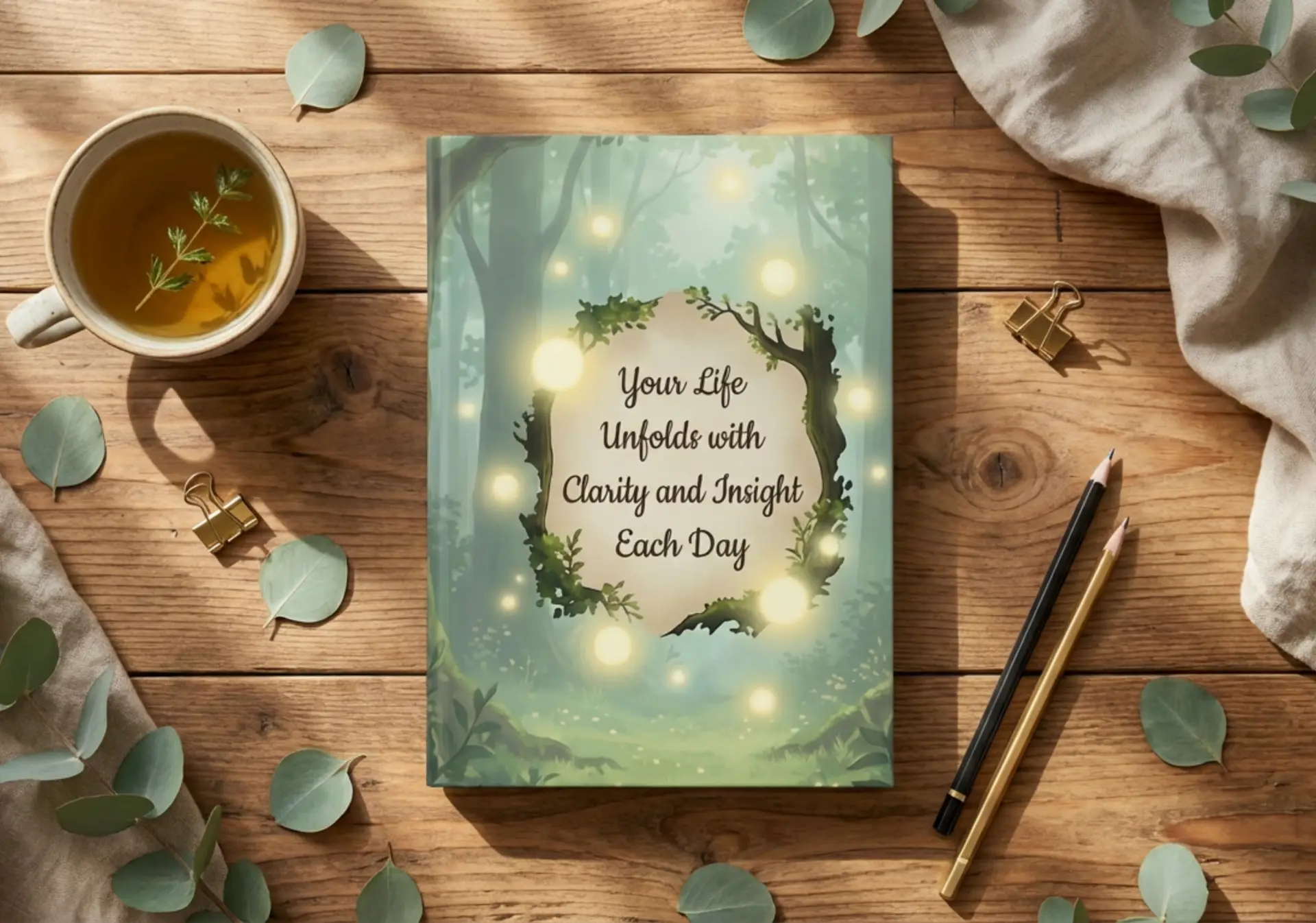 Spiritual Hardcover Journal | Lined Pages | Life Gives Clarity and Insight - Image 2