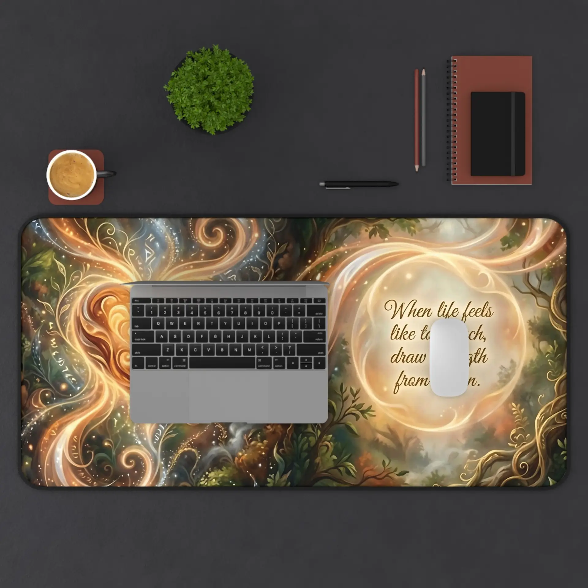A Draw Strength from Within | Spiritual Desk Mat | Multiple Sizes - Image 5