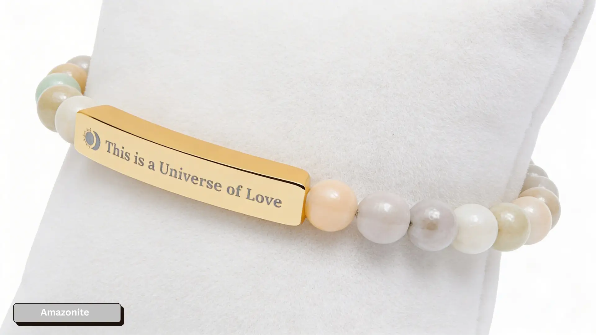 Beaded Bracelet | Spiritual Natural Stone Stretch Bracelet | Universe of Love - Image 4
