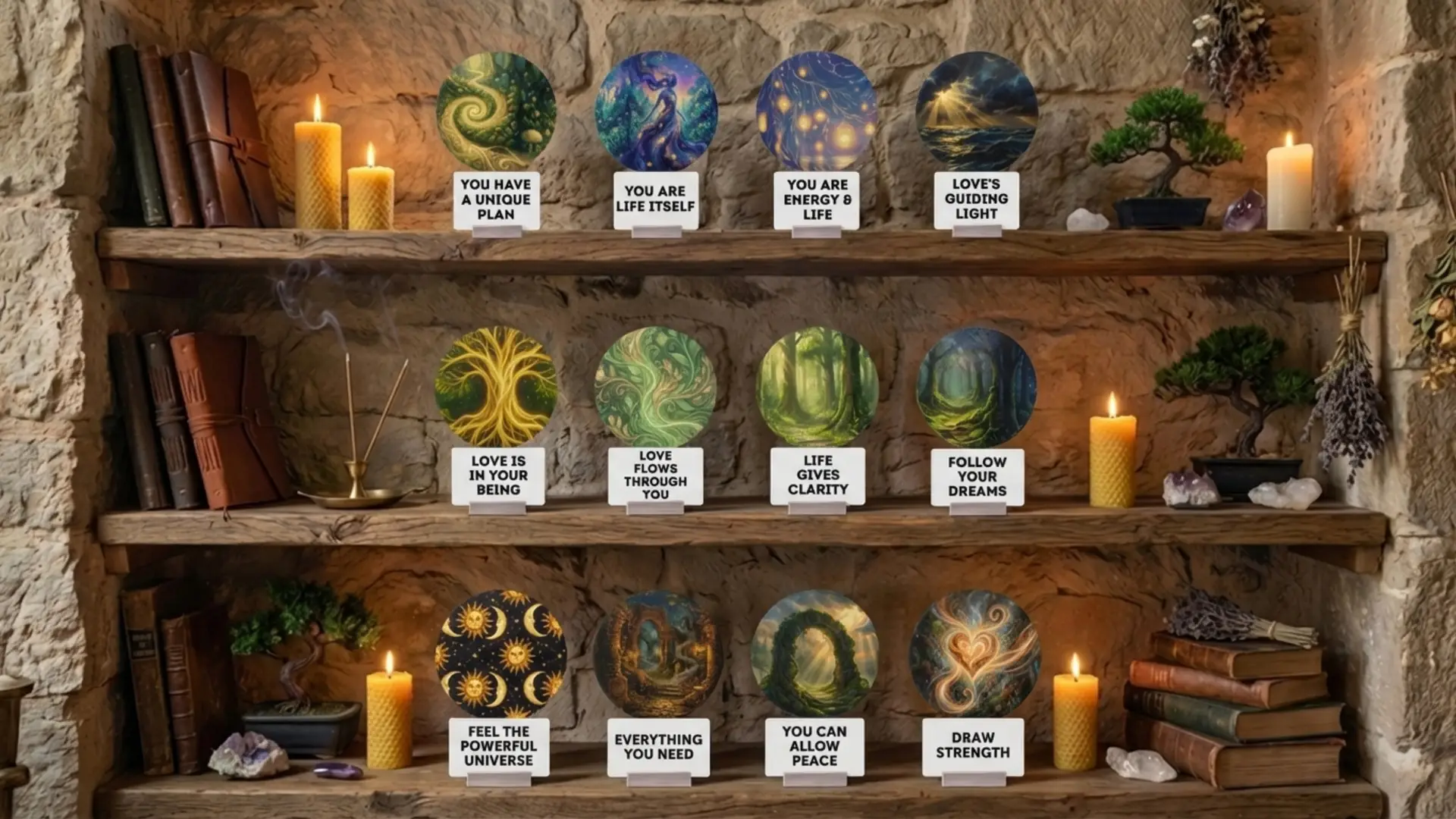 Everything You Need | Spiritual Ceramic Coasters | Multiple Designs - Image 7