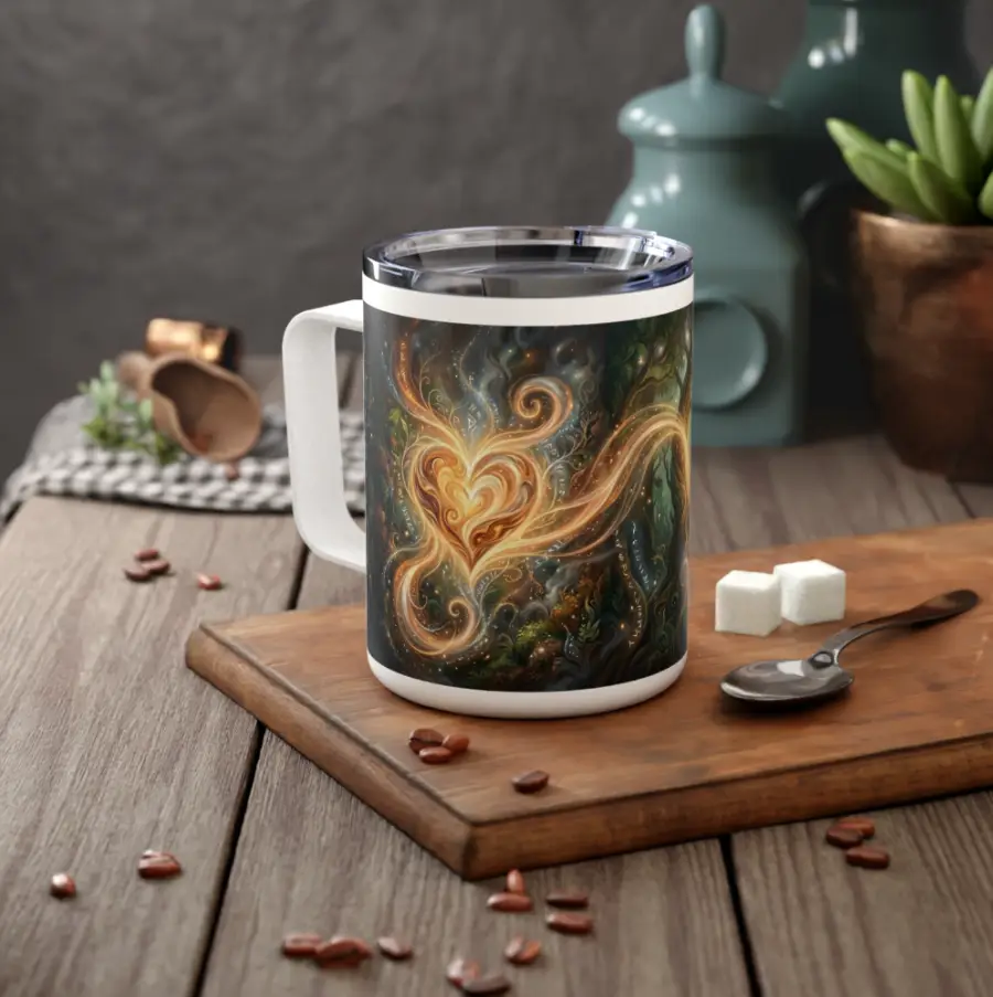 A Draw Strength from Within | Spiritual Insulated Coffee Mug | Stainless-Steel 10 oz - Image 5