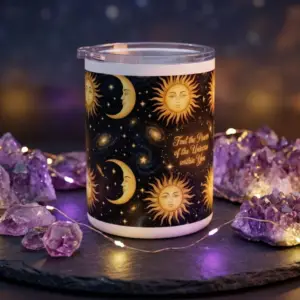 Feel the Powerful Universe Insulated Coffee Mug, Stainless Steel, 10 oz