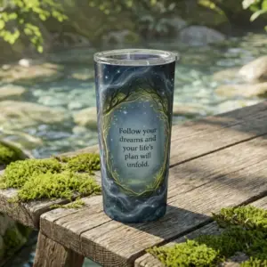 Follow Your Dreams Stainless Steel Tumbler, 20 oz