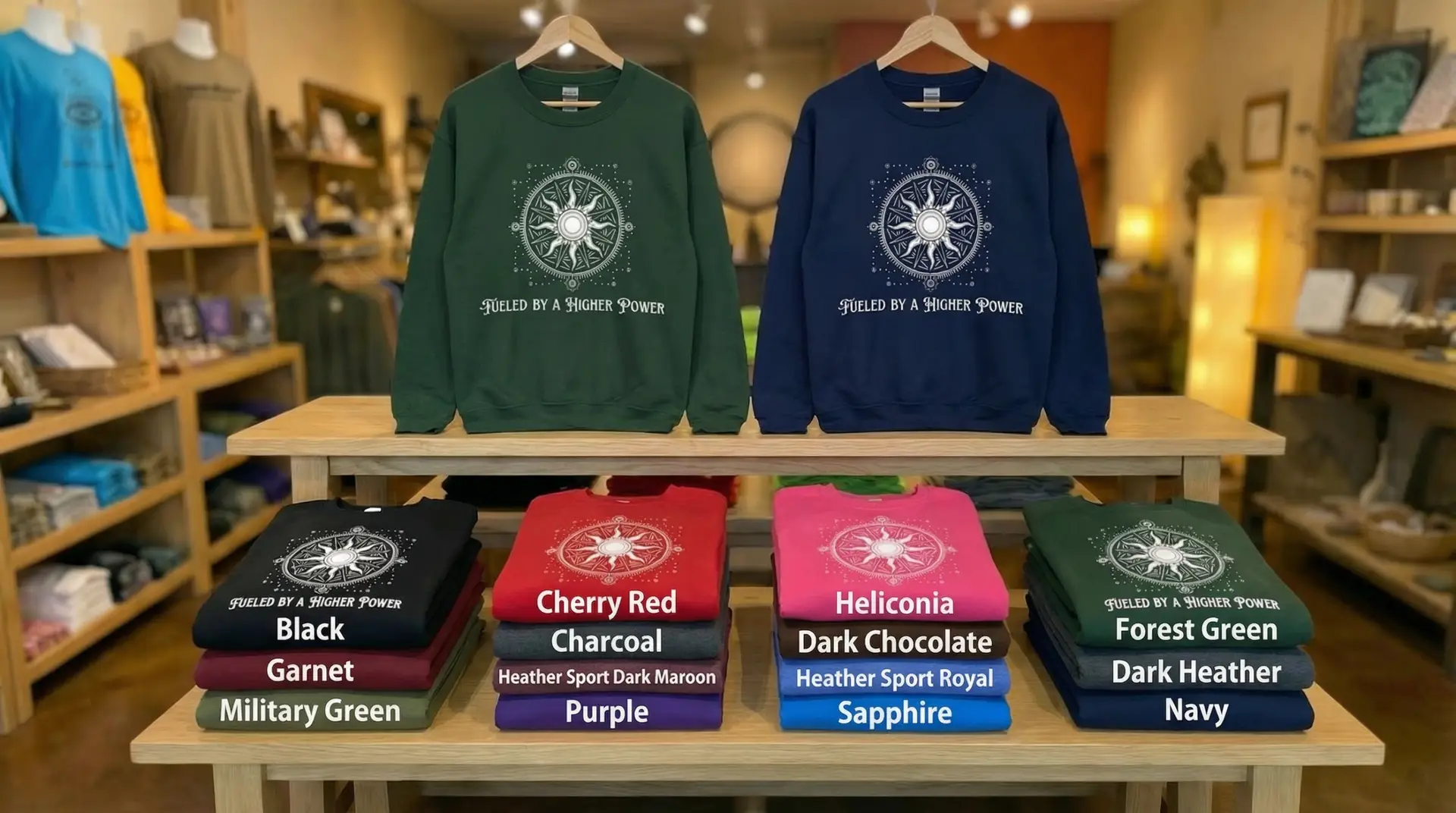 Spiritual Unisex Crewneck Sweatshirt | Multiple Colors, Sizes | Fueled by a Higher Power - Image 2