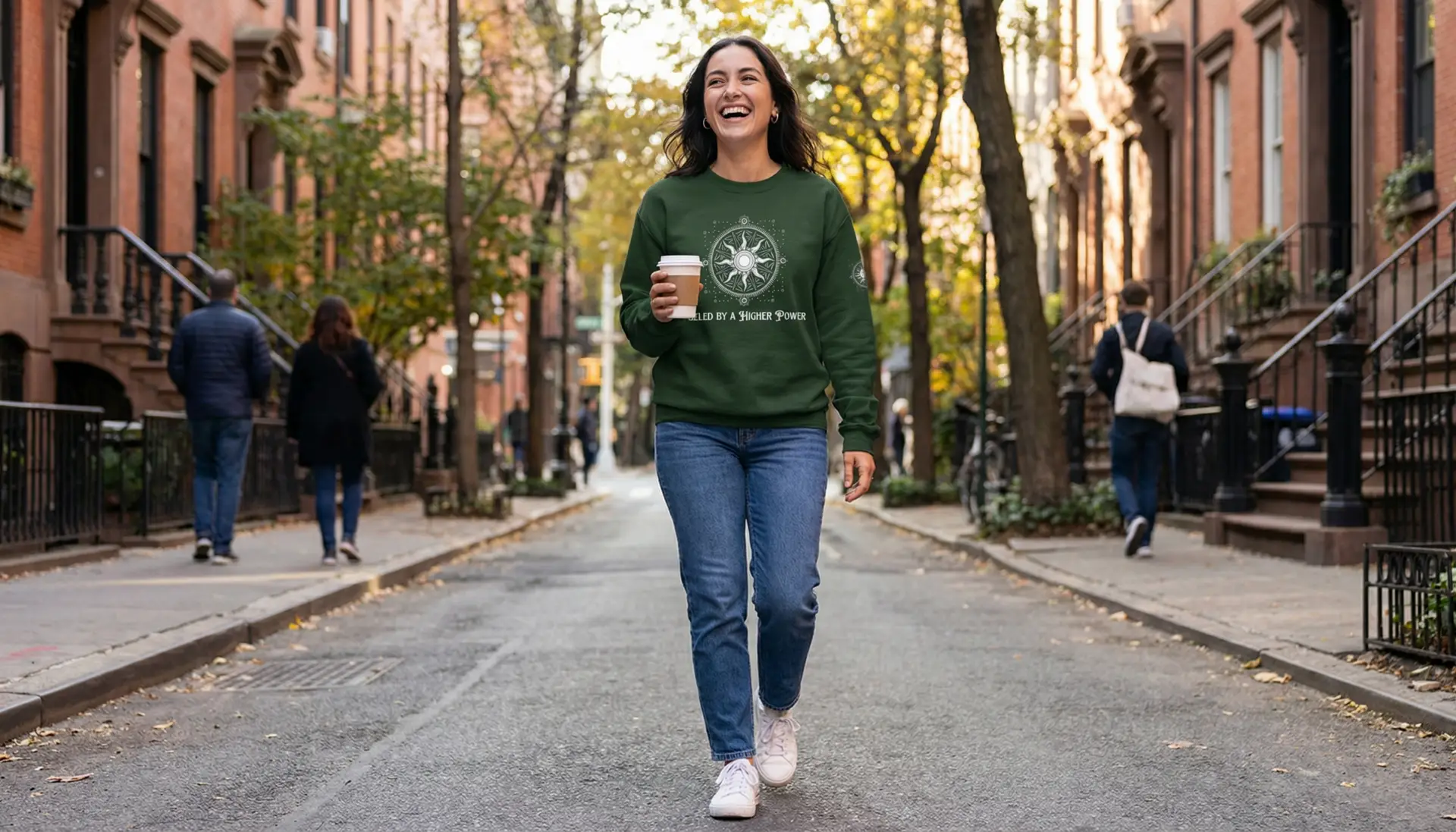 Spiritual Unisex Crewneck Sweatshirt | Multiple Colors, Sizes | Fueled by a Higher Power - Image 3