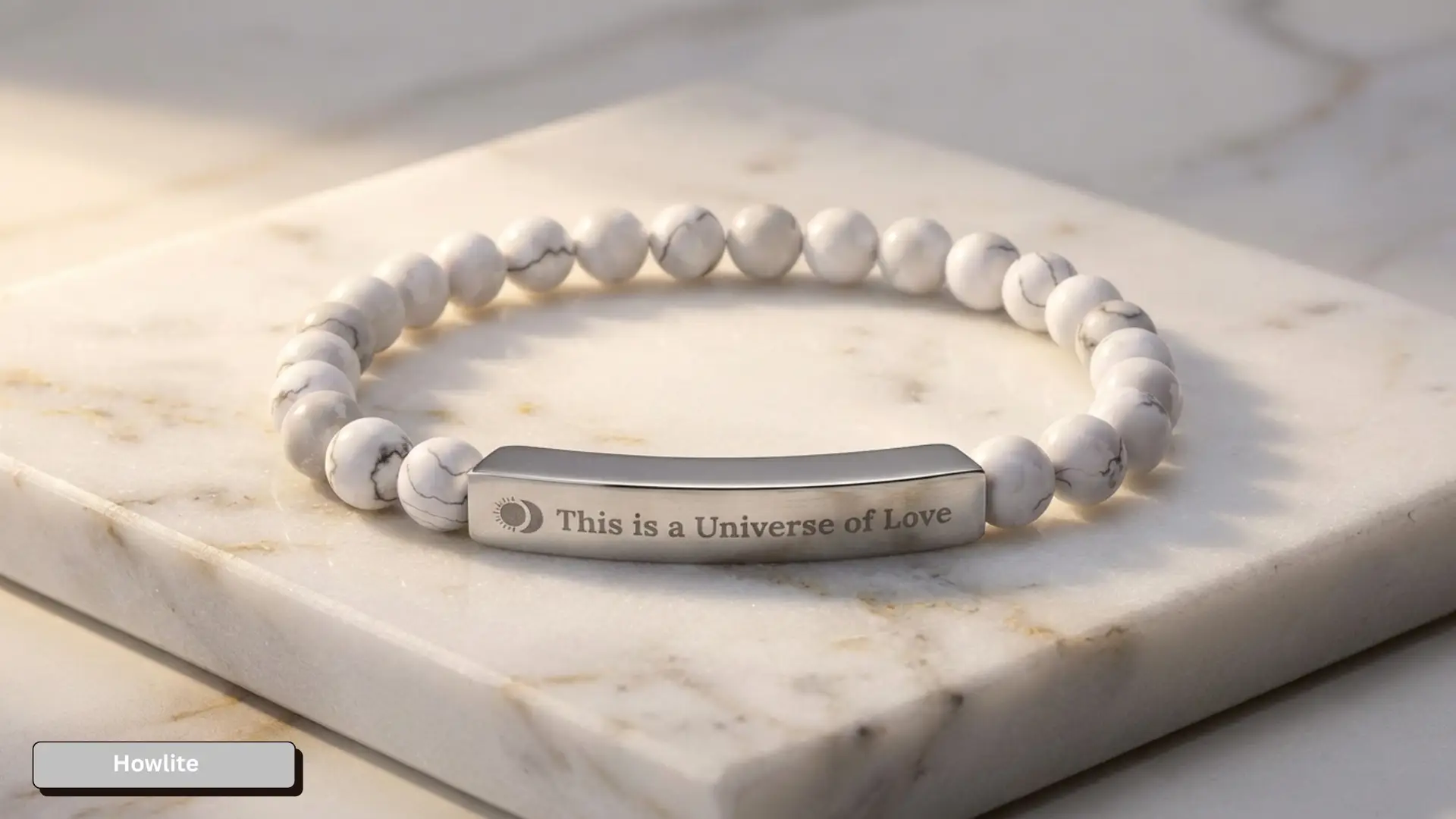 Beaded Bracelet | Spiritual Natural Stone Stretch Bracelet | Universe of Love - Image 3