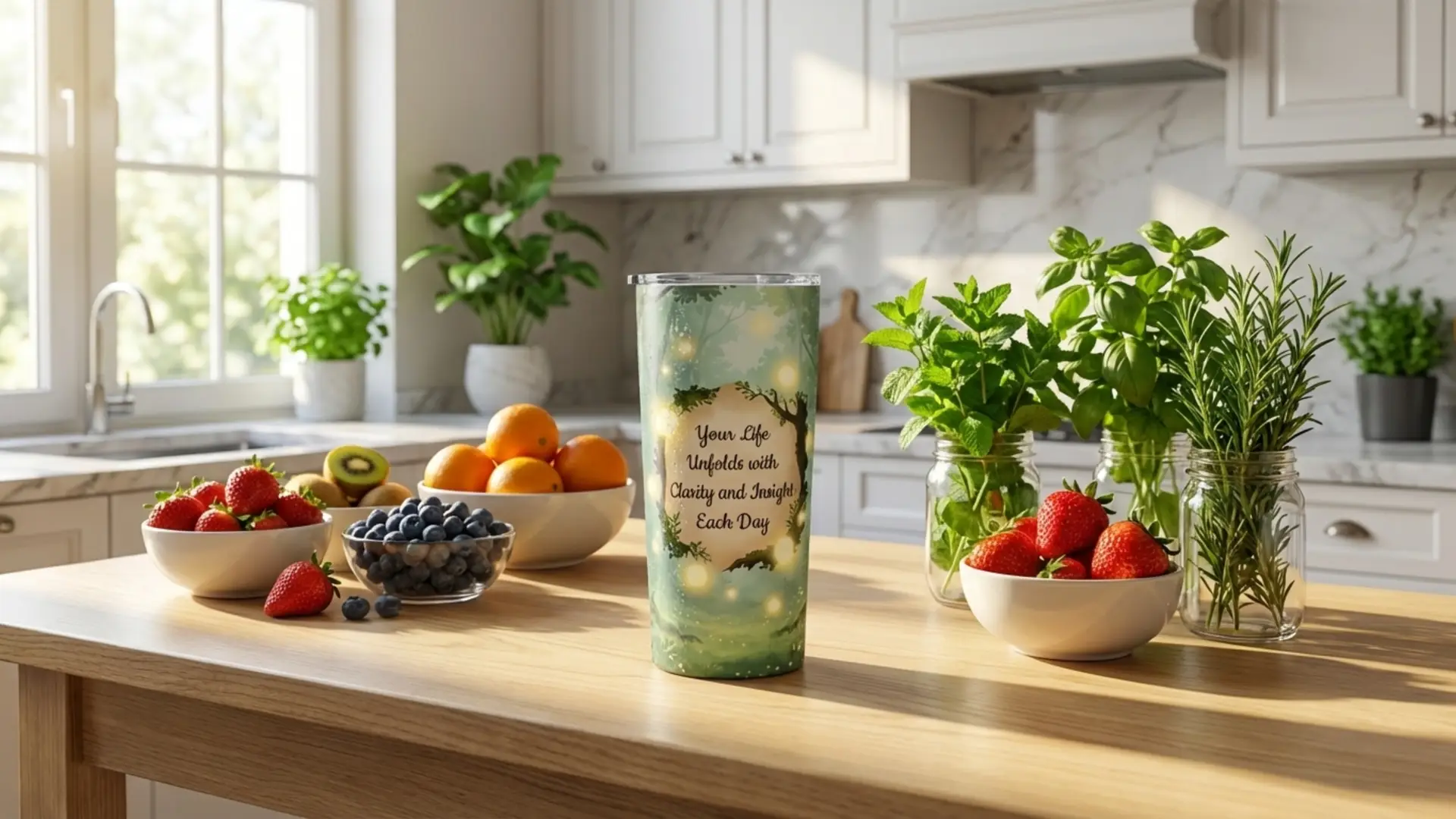 Spiritual Stainless Steel Tumbler | 20 oz | Life Gives Clarity and Insight