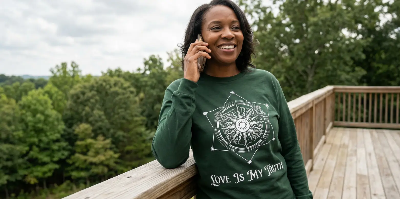 Spiritual Unisex Long Sleeve Tee | Multiple Colors, Sizes | Love is My Truth - Image 2