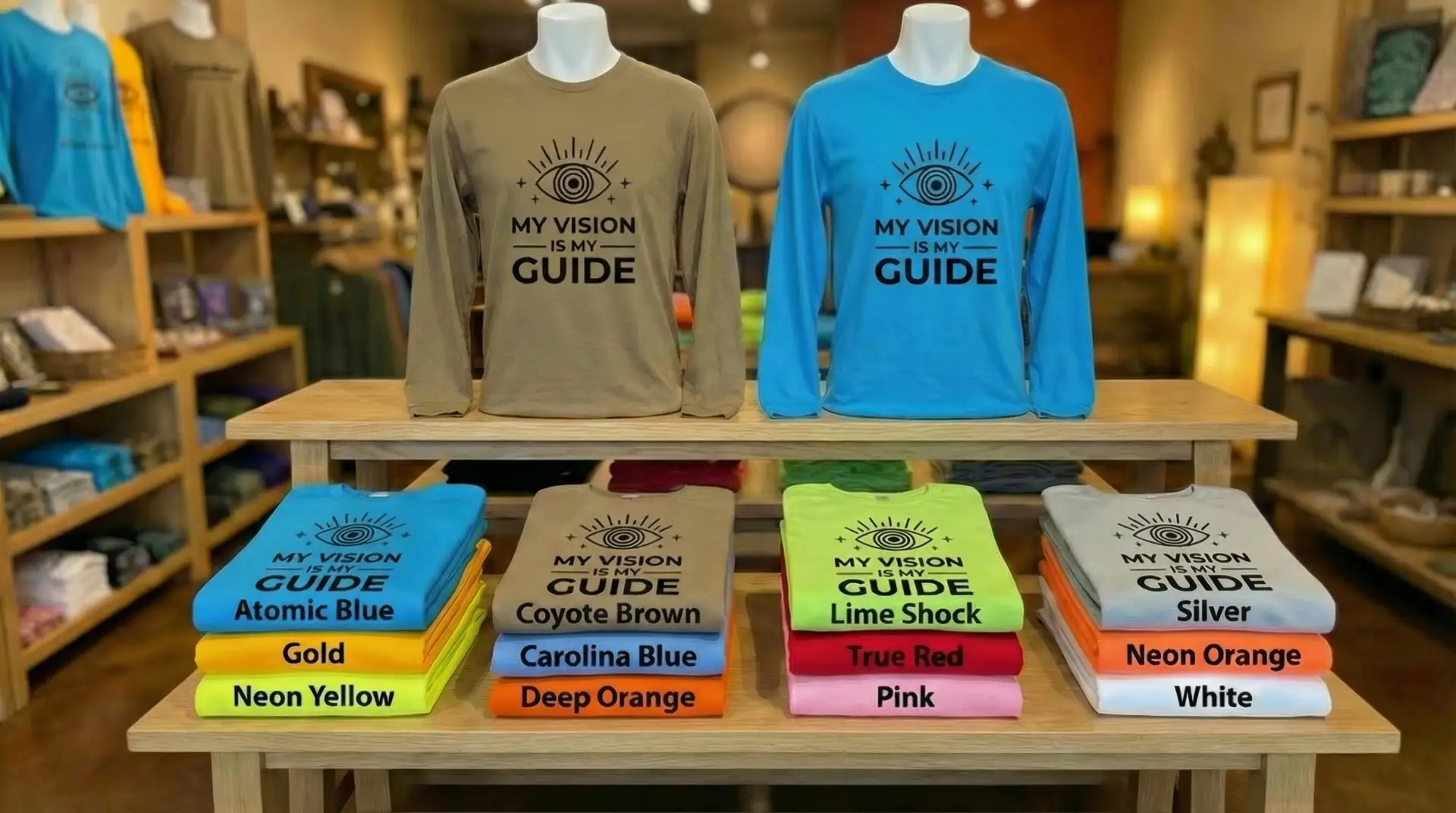 Spiritual Unisex Long Sleeve Tee | Multiple Colors, Sizes | My Vision is My Guide - Image 3
