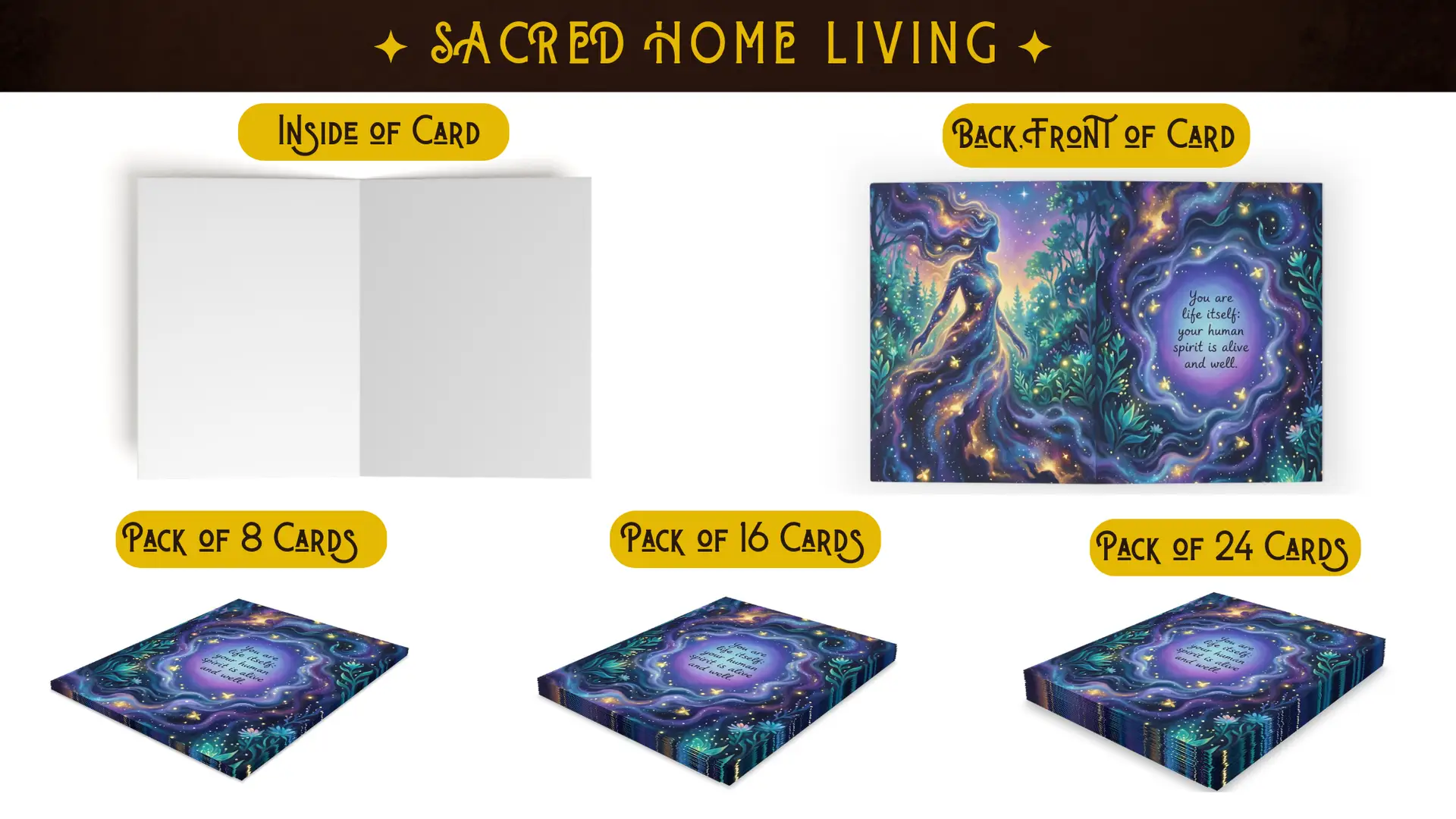 You are Life Itself | Spiritual Greeting Cards | Multiple Quantities - Image 7