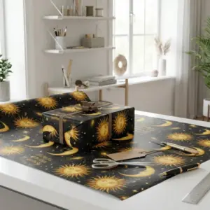 Feel the Powerful Universe Wrapping Paper, Multiple Sizes, Sun and Moon Design