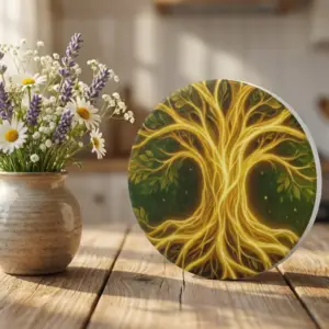 Love Is in Your Being Ceramic Coaster