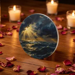Love's Guiding Light Ceramic Coaster