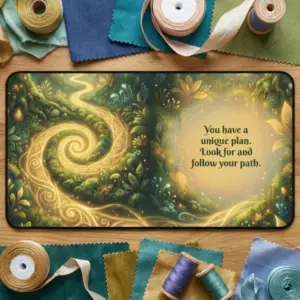 You Have a Unique Plan Desk Mat, Neoprene, Rubber Backing
