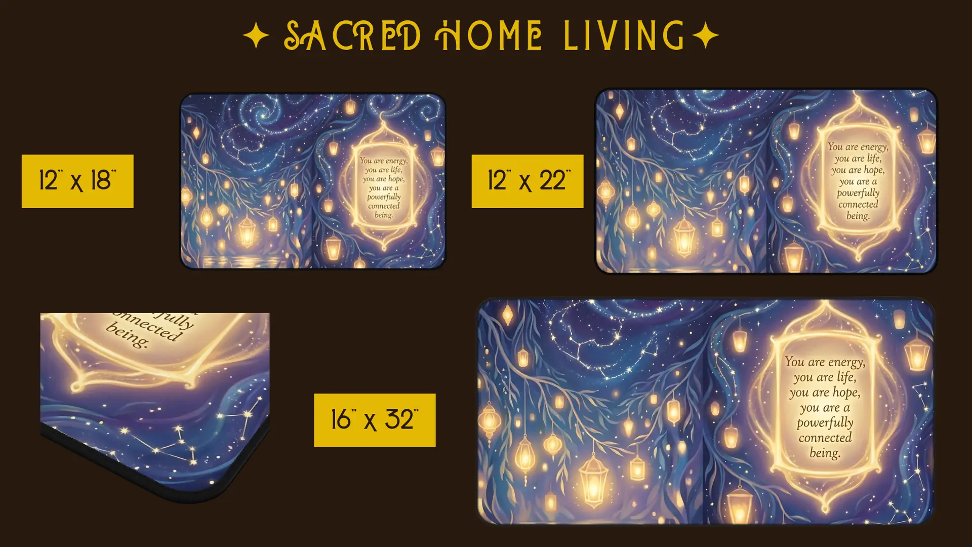 You are Energy and Life | Spiritual Desk Mat | Multiple Sizes - Image 4