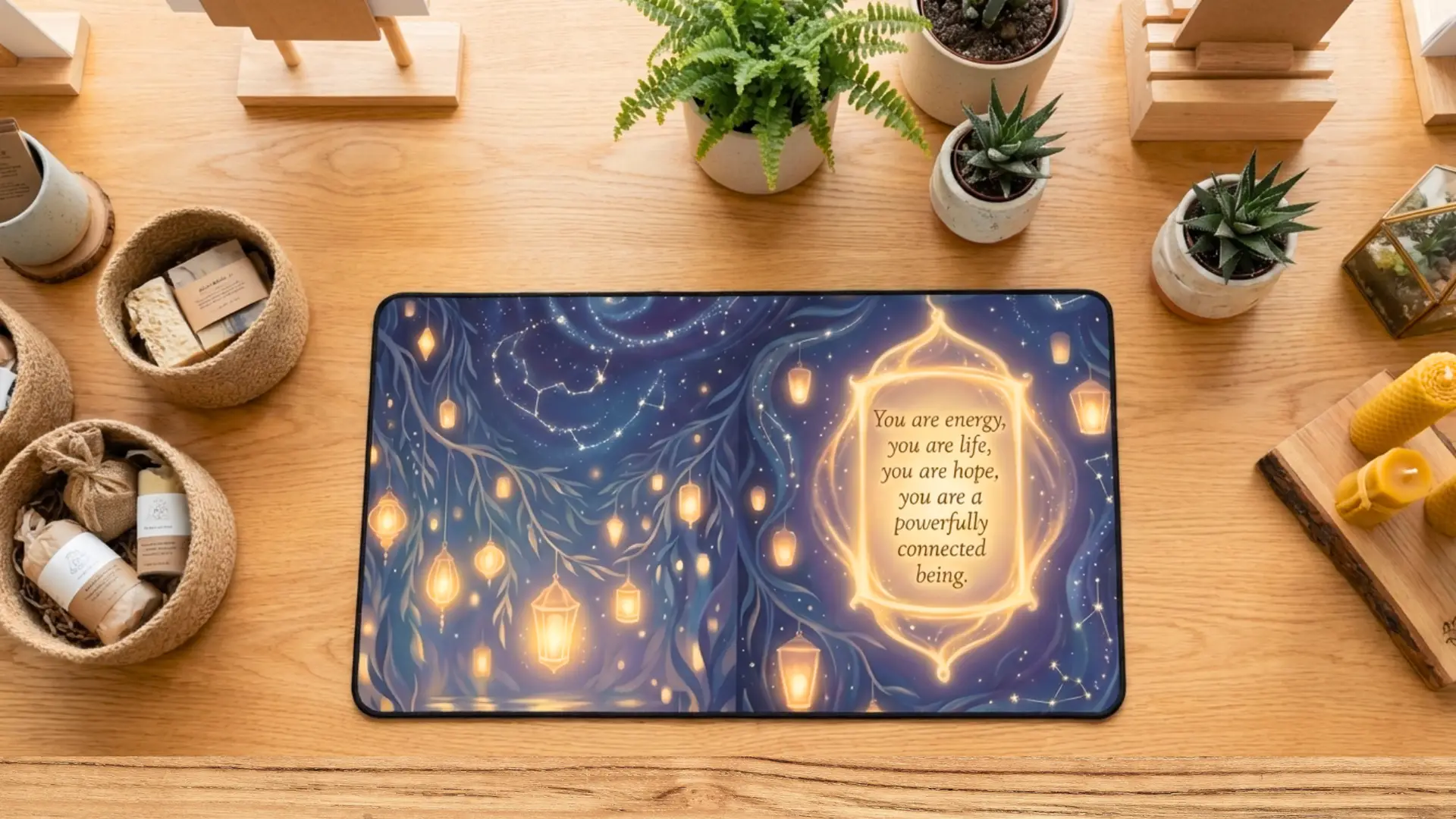 You are Energy and Life | Spiritual Desk Mat | Multiple Sizes