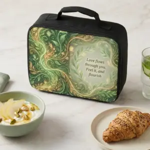 Feel Love Flowing Insulated Food Carrier, Removable Lid, Top Handle