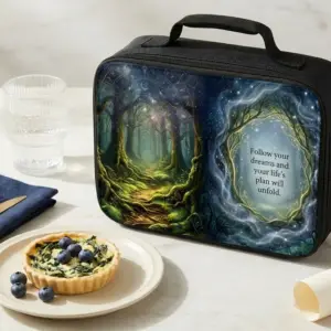 Follow Your Dreams Insulated Food Carrier, Removable Lid, Top Handle