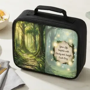 Life Gives Clarity and Insight Insulated Food Carrier, Removable Lid, Top Handle