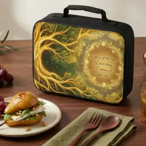 Love Is in Your Being Insulated Food Carrier, Removable Lid, Top Handle