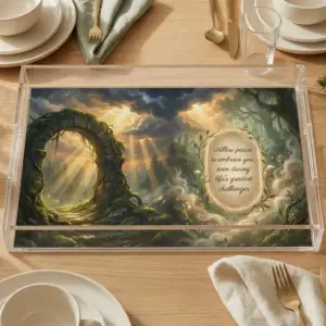 You Can Allow Peace Acrylic Serving Tray, Laminated Artwork Insert