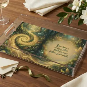 You Have a Unique Plan Acrylic Serving Tray, Laminated Artwork Insert