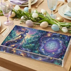 You Are Life Itself Acrylic Serving Tray, Laminated Artwork Insert